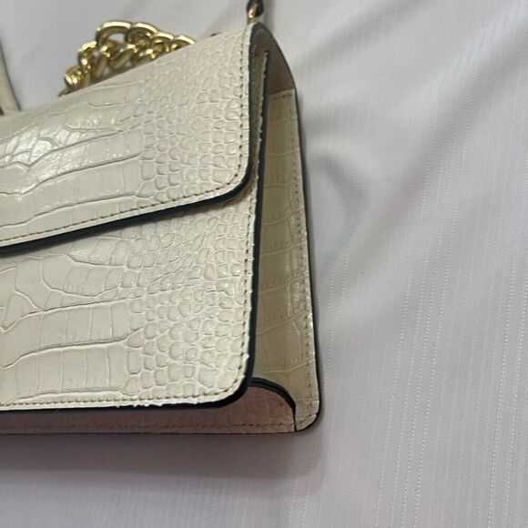 House of Harlow 1960 Handbag Croc Embossed Italian Leather Ivory - Picture 6 of 14